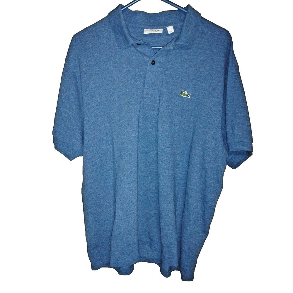 Lacoste Blue Classic Polo Size (2XL) Made in France Preppy Pique Polo Very Good